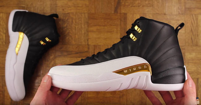 Wings Air Jordan 12 Black Gold